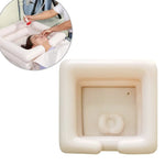 Bassin de lavage gonflable carré portable en PVC pour soins à domicile, bac à shampooing gonflable