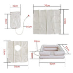 Bassin de lavage gonflable carré portable en PVC pour soins à domicile, bac à shampooing gonflable