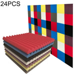 24 pièces mousse acoustique pour studio d'enregistrement salle de batterie, livraison couleur aléatoire, 24 pièces