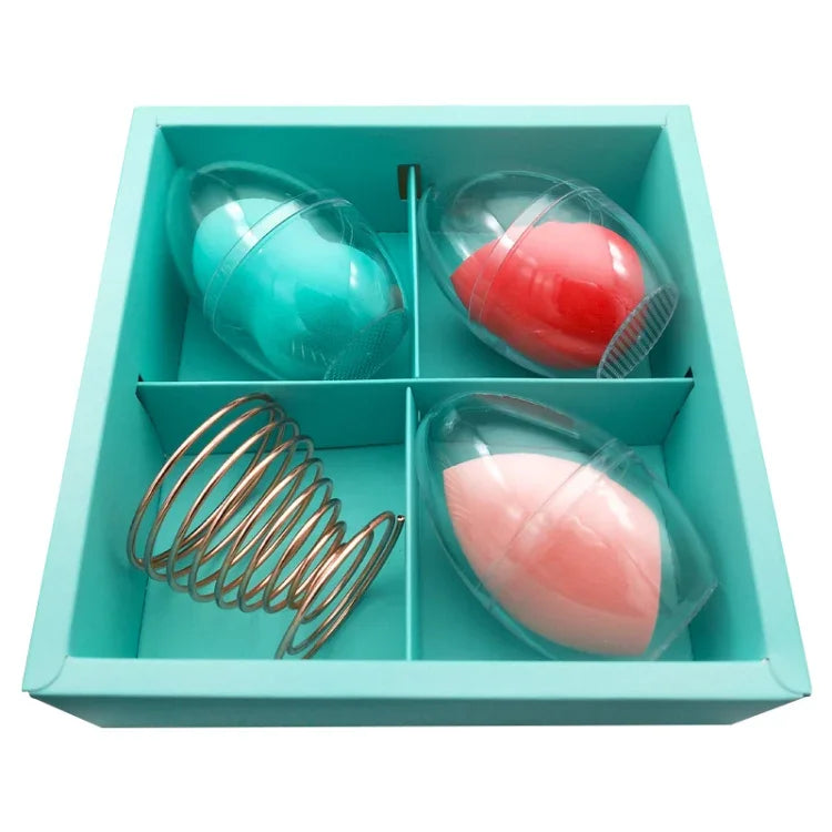 Ensemble de 4 éponges de maquillage douces en forme de calebasse et de goutte d'eau