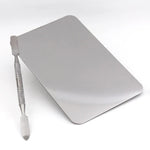 Palette de maquillage carrée en acier inoxydable taille S, 115*75mm