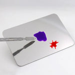 Palette de maquillage carrée en acier inoxydable taille S, 115*75mm