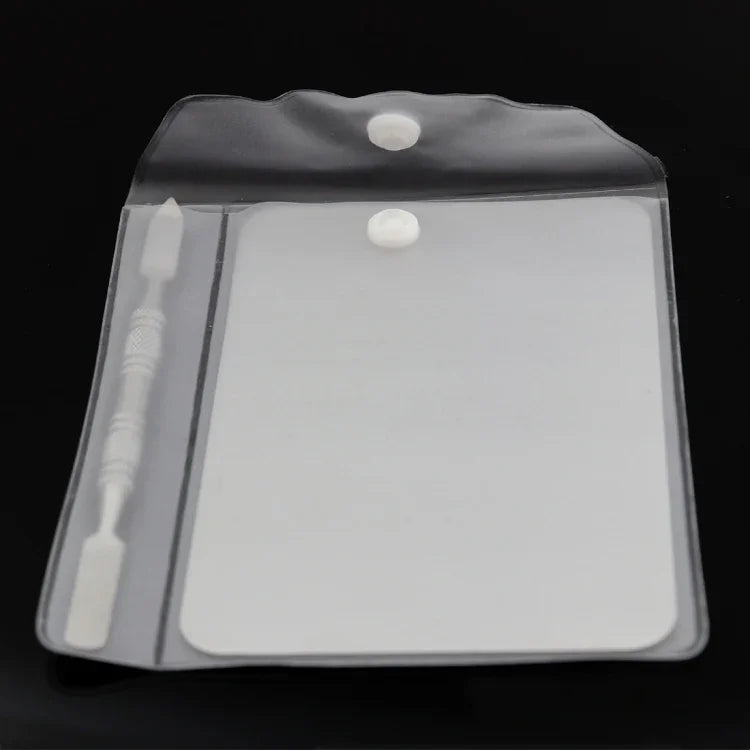 Palette de maquillage carrée en acier inoxydable taille S, 115*75mm