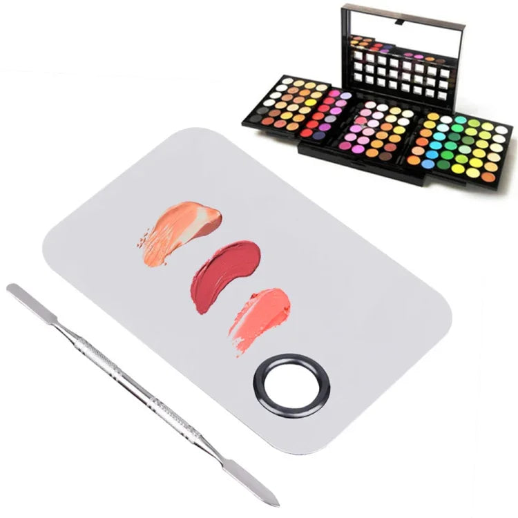 Palette de maquillage carrée en acier inoxydable taille L, 150*100mm