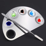 Palette de maquillage demi-cercle en acier inoxydable 156x100mm, 156*100mm