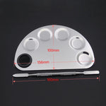 Palette de maquillage demi-cercle en acier inoxydable 156x100mm, 156*100mm