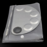 Palette de maquillage demi-cercle en acier inoxydable 156x100mm, 156*100mm