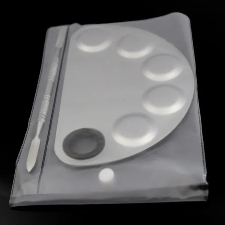 Palette de maquillage demi-cercle en acier inoxydable 156x100mm, 156*100mm