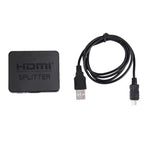 Répartiteur HDMI 4K Full HD 1080p, commutateur HDMI 1x2, amplificateur de sortie, double affichage pour HDTV DVD PS3 Xbox, HDMI 4K (noir), HDMI 4K (blanc)