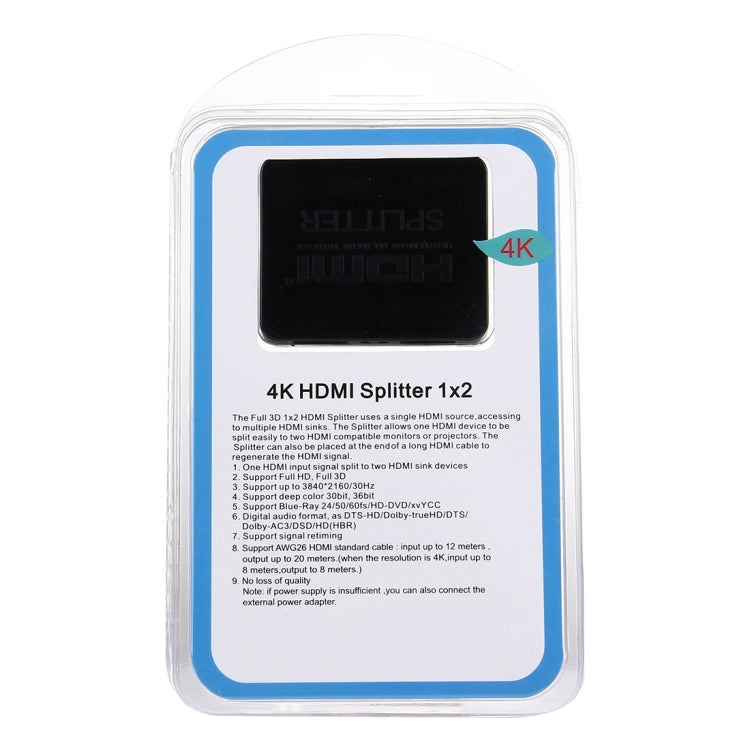 Répartiteur HDMI 4K Full HD 1080p, commutateur HDMI 1x2, amplificateur de sortie, double affichage pour HDTV DVD PS3 Xbox, HDMI 4K (noir), HDMI 4K (blanc)
