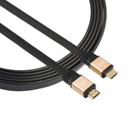 Câble HDMI 2.0 (4K) 30AWG haute vitesse 18Gbps avec connecteurs plaqués or HDMI mâle vers HDMI mâle plat, longueur : 1 m