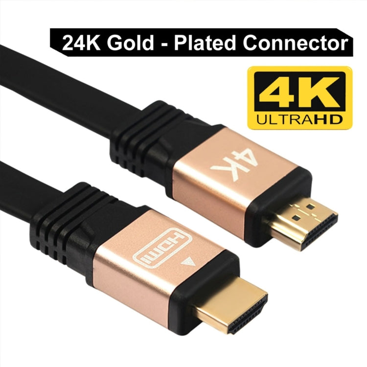 Câble HDMI 2.0 (4K) 30AWG haute vitesse 18Gbps avec connecteurs plaqués or HDMI mâle vers HDMI mâle plat, longueur : 1 m