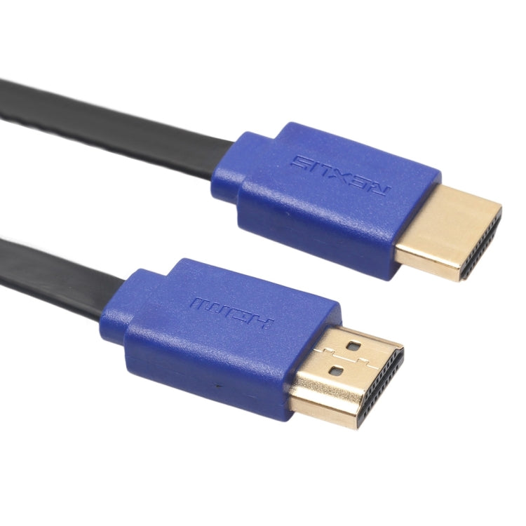Câble plat rétractable HDMI 1.4 (1080P) 1,8 m avec connecteurs plaqués or HDMI mâle vers HDMI mâle, longueur : 1,8 m