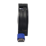 Câble plat rétractable HDMI 1.4 (1080P) 1,8 m avec connecteurs plaqués or HDMI mâle vers HDMI mâle, longueur : 1,8 m