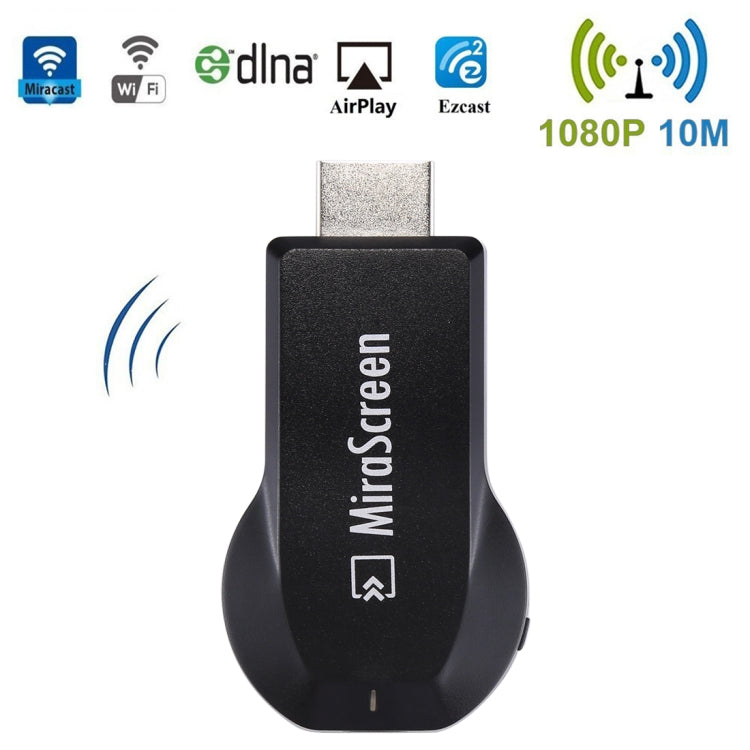 Dongle récepteur d'affichage WiFi MiraScreen / Miracast Airplay DLNA, appareil de mise en miroir sans fil avec câble USB 2 en 1