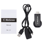 Dongle récepteur d'affichage WiFi MiraScreen / Miracast Airplay DLNA, appareil de mise en miroir sans fil avec câble USB 2 en 1