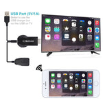 Dongle récepteur d'affichage WiFi MiraScreen / Miracast Airplay DLNA, appareil de mise en miroir sans fil avec câble USB 2 en 1