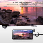 Câble HDMI HDTV 3-en-1 Micro USB + USB-C / Type-C + 8 broches