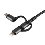 Câble HDMI HDTV 3-en-1 Micro USB + USB-C / Type-C + 8 broches