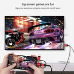 Câble HDMI HDTV 3-en-1 Micro USB + USB-C / Type-C + 8 broches