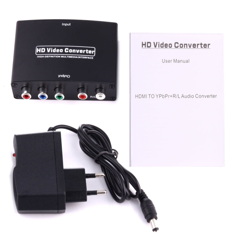 Convertisseur adaptateur vidéo HDMI vers YPbPr HD 1080P et audio R/L, HDMI vers YPbPr+R/L