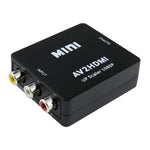 Convertisseur adaptateur mini AV CVBS/L+R audio vers HDMI HOWEI HW-2105, supporte scaler 1080P, HW-2105 AV vers HDMI