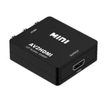 Convertisseur adaptateur mini AV CVBS/L+R audio vers HDMI HOWEI HW-2105, supporte scaler 1080P, HW-2105 AV vers HDMI