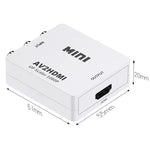 Convertisseur adaptateur mini AV CVBS/L+R audio vers HDMI HOWEI HW-2105, supporte scaler 1080P, HW-2105 AV vers HDMI