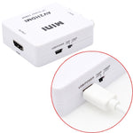 Convertisseur adaptateur mini AV CVBS/L+R audio vers HDMI HOWEI HW-2105, supporte scaler 1080P, HW-2105 AV vers HDMI