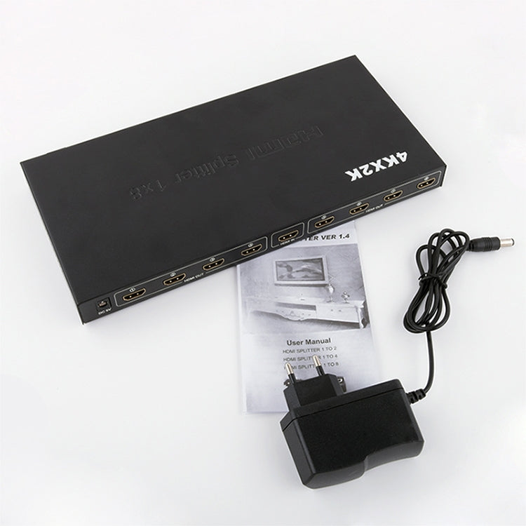 Répartiteur HDMI 1 x 8 Full HD 1080P avec interrupteur, supporte 3D et 4K x 2K