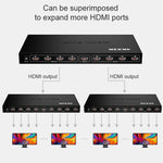 Répartiteur HDMI 1 x 8 Full HD 1080P avec interrupteur, supporte 3D et 4K x 2K