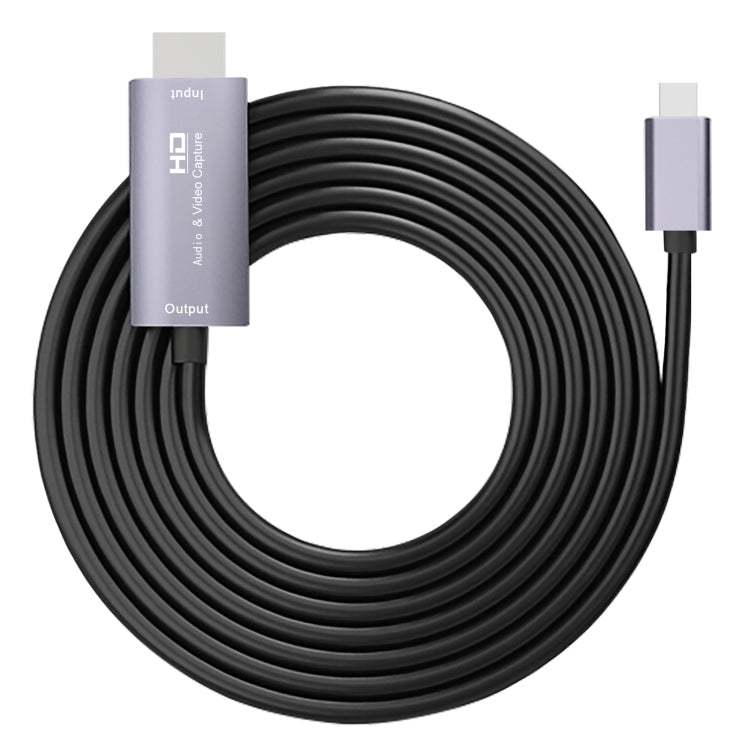 Z36A Carte de Capture Vidéo HD HDMI Mâle vers USB-C / Type-C Mâle, Longueur du Câble : 2m, HDMI vers Type-C