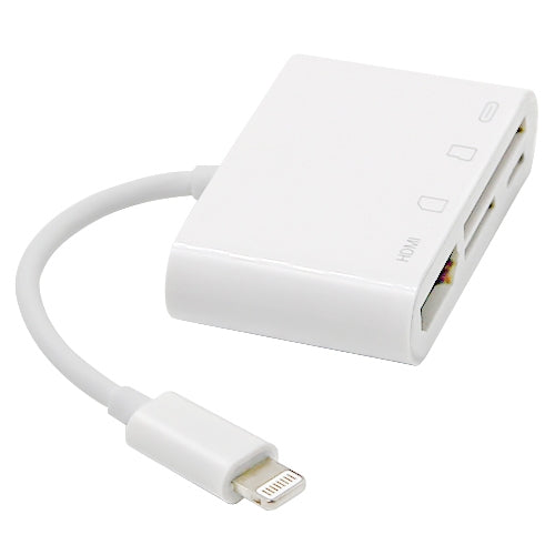 NK-103C Adaptateur de convertisseur multifonction 4 en 1 8 broches vers HDMI pour téléphone portable, NK-103C