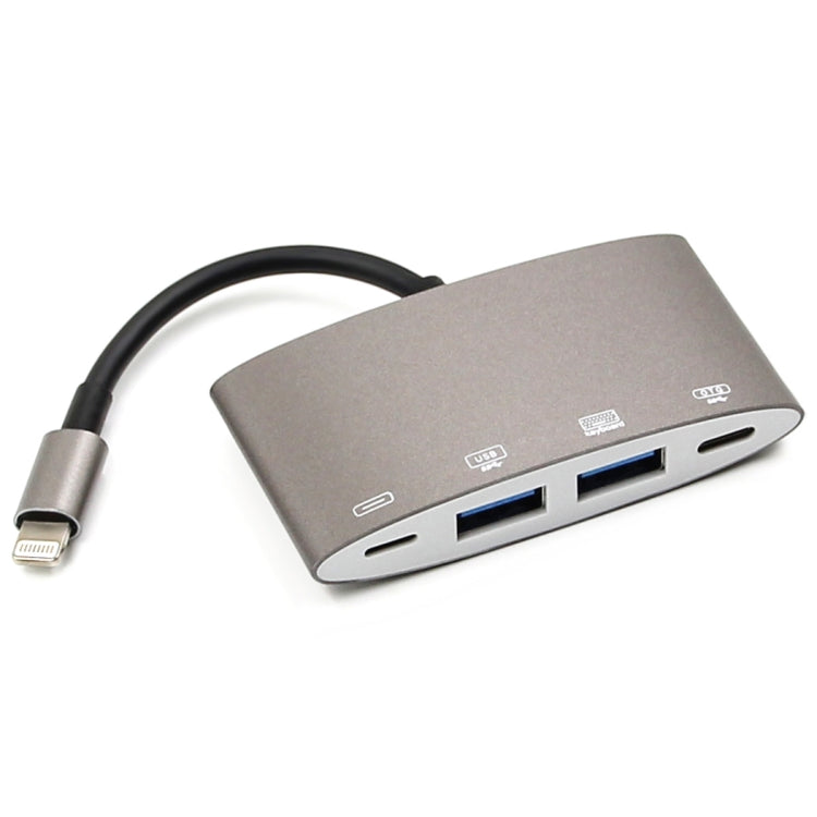 1040KEY Adaptateur Convertisseur Multi-fonctions 8 Broches vers USB + Type-C / USB-C + OTG, 1040KEY