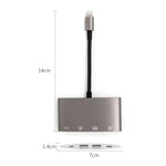 1040KEY Adaptateur Convertisseur Multi-fonctions 8 Broches vers USB + Type-C / USB-C + OTG, 1040KEY
