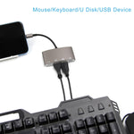 1040KEY Adaptateur Convertisseur Multi-fonctions 8 Broches vers USB + Type-C / USB-C + OTG, 1040KEY