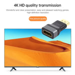Adaptateur HDMI femelle à mâle à tête plaquée or, HDMI femelle vers HDMI mâle