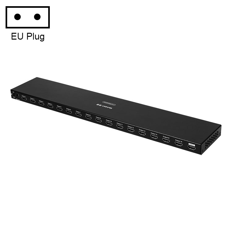Commutateur Measy SPH116 1 vers 16 HDMI 4K 1080P avec affichage simultané, 1 vers 16, prise AU, 1 vers 16, prise EU, 1 vers 16, prise UK, 1 vers 16, prise US