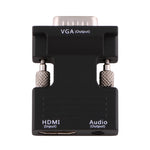 Convertisseur HDMI femelle vers VGA mâle avec sortie audio, adaptateur pour projecteur, moniteur, téléviseur, HDMI vers VGA+Audio
