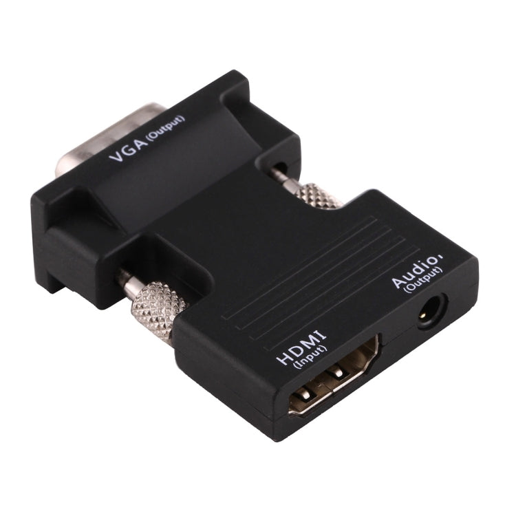 Convertisseur HDMI femelle vers VGA mâle avec sortie audio, adaptateur pour projecteur, moniteur, téléviseur, HDMI vers VGA+Audio