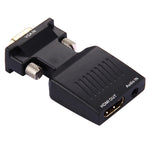 Convertisseur vidéo HD 1080P VGA vers HDMI + audio pour moniteur HDTV et projecteur, VGA vers HDMI+Audio