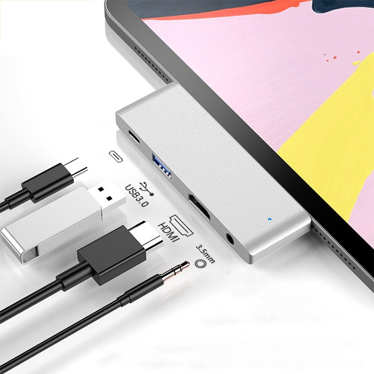 HW-TC29 Hub multifonction 4 en 1 Type-C / USB-C, adaptateur d'extension pour iPad Pro