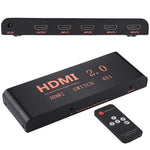 Commutateur HDMI 2.0 4X1 4K/60Hz avec télécommande, prise EU, 4X1
