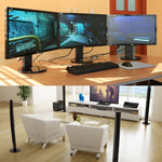 Câble adaptateur HDMI femelle + HDMI mâle vers USB 2.0 mâle de 50 cm, HDMI femelle + mâle
