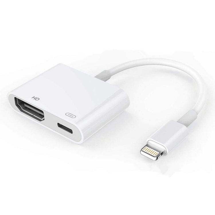 E-Gin-LTH-002 Adaptateur numérique AV 8 broches vers HDMI + port de charge USB pour écran de télévision HD 1080P, E-Gin-LTH-002