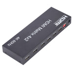 Commutateur matrice HDMI 4x2 / répartiteur avec télécommande, support ARC / MHL / 4Kx2K / 3D, 4 ports HDMI entrée, 2 ports HDMI sortie, support ARC / MHL / 4Kx2K / 3D