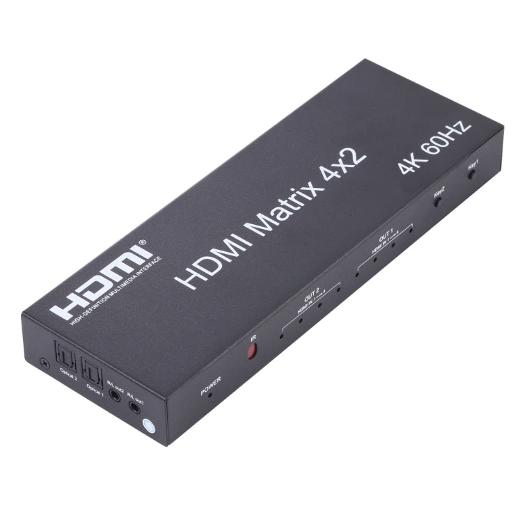 Commutateur matrice HDMI 4x2 / répartiteur avec télécommande, support ARC / MHL / 4Kx2K / 3D, 4 ports HDMI entrée, 2 ports HDMI sortie, support ARC / MHL / 4Kx2K / 3D