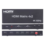 Commutateur matrice HDMI 4x2 / répartiteur avec télécommande, support ARC / MHL / 4Kx2K / 3D, 4 ports HDMI entrée, 2 ports HDMI sortie, support ARC / MHL / 4Kx2K / 3D