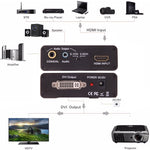 NEWKENG X5 convertisseur vidéo HDMI vers DVI avec sortie audio coaxiale 3,5 mm, prise EU, X5 HDMI vers DVI avec audio