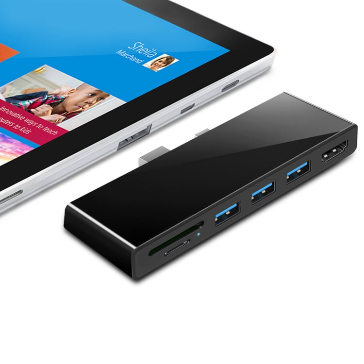 ROCKETEK SK-S5H hub lecteur de carte mémoire 3 x USB 3.0 + HDMI + SD / TF adaptateur HDMI 4K, SK-S5H